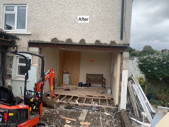 Controlled demolition — extension removal after