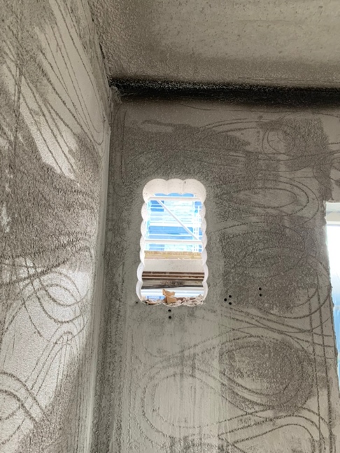 Floor access opening with safety barriers — commercial site