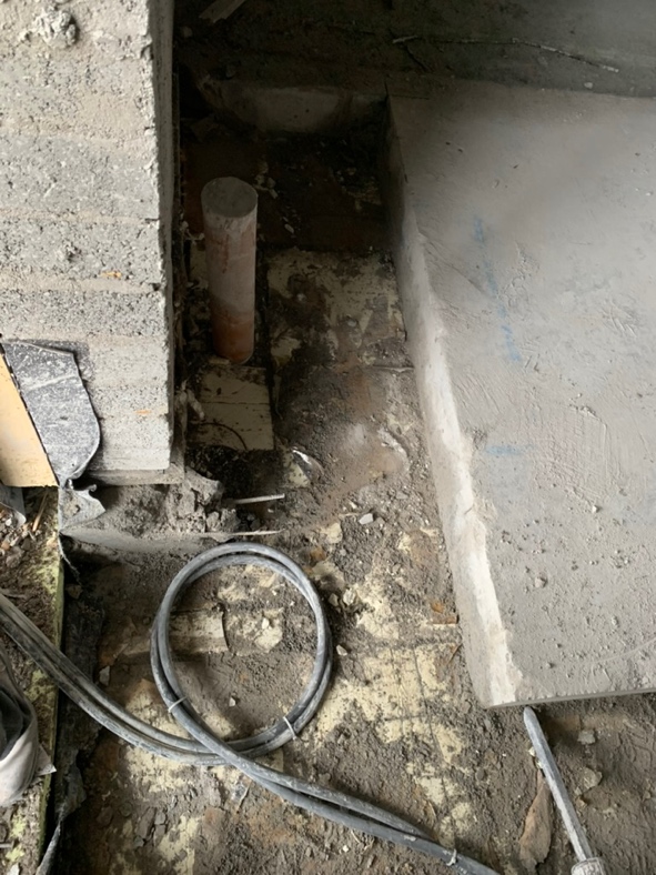 Clean floor saw trench with pipe access, Kildare